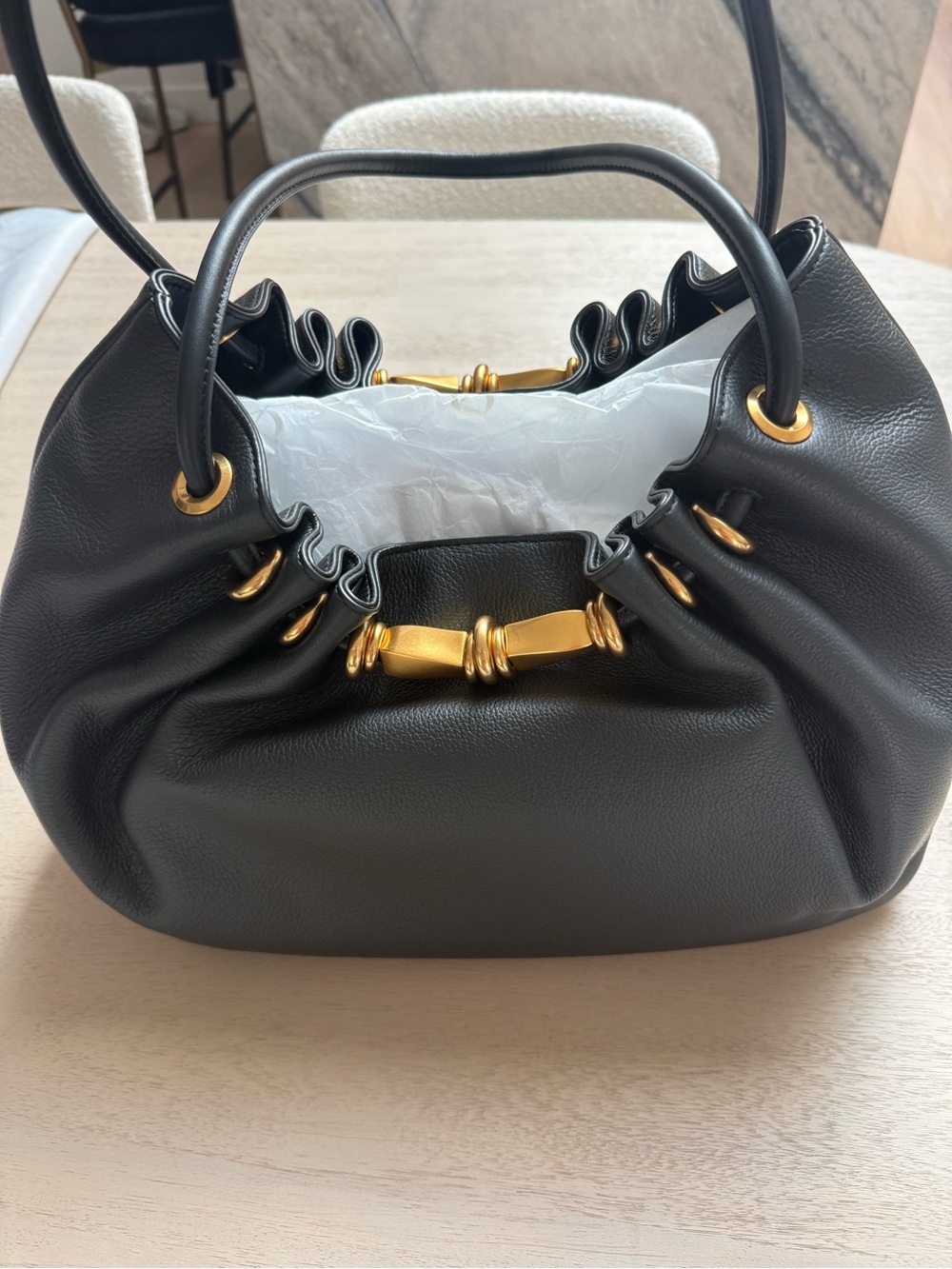DKNY Seacliff Midnight Blue Leather Purse